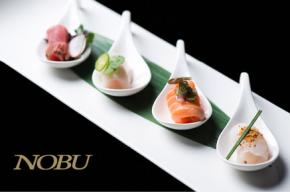 Image of cocktails with the Nobu logo