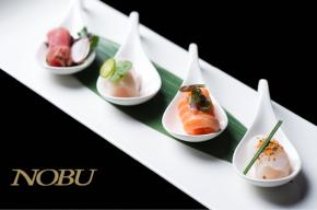 Image of food with the Nobu logo