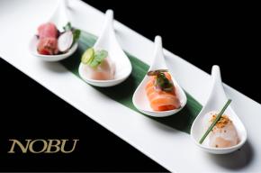 Image of food with the Nobu logo