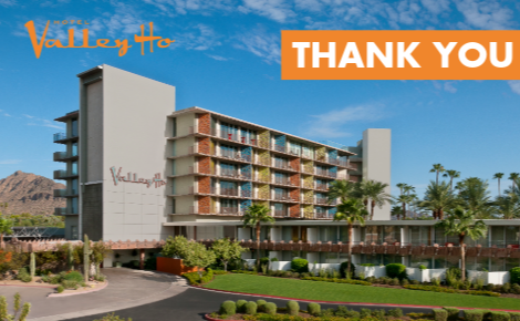 hotel exterior; text says "Thank You"