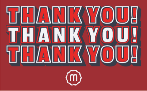 Says Thank you 3x, with pickle chip M identifier