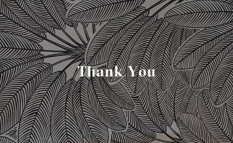 Gift card image with the text “Thank You” on the hotel wallpaper background