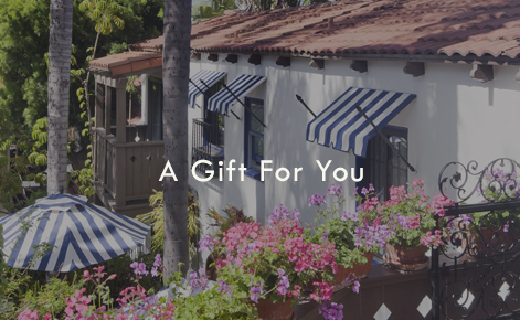 Gift card image of the view from a room balcony with the text “A Gift From You”