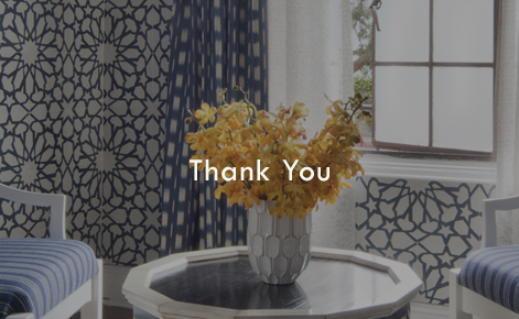 Gift card image of some flowers on a hotel room table with the text “Thank You”