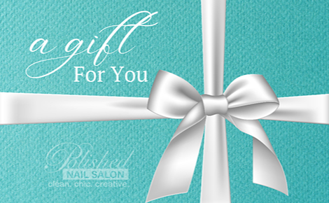 eGift Card image with a silver ribbon and the text 